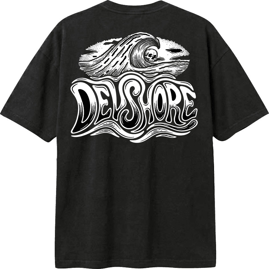 Playera - Skull Waves atras